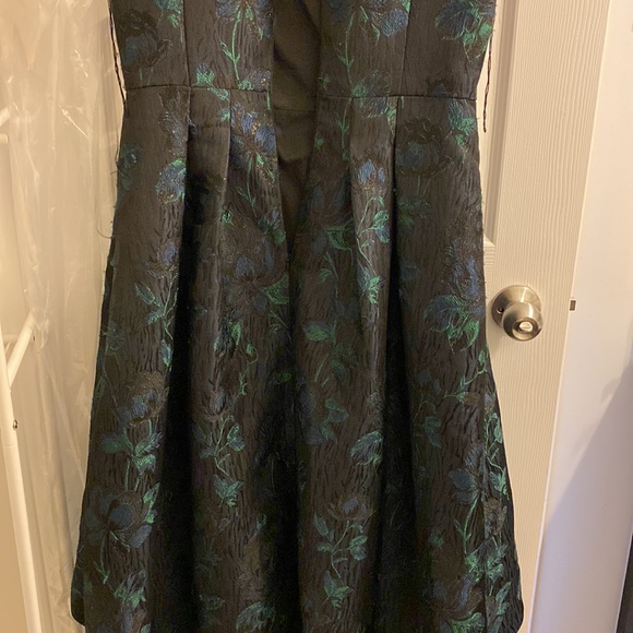 Black & Green High Low Gown Dress - Picture 7 of 7